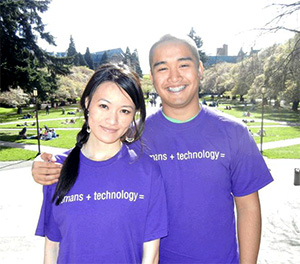Thuy Duong (left) and Amado Robancho are the recipients of the 2011 Sakson Undergraduate Diversity Scholarship.