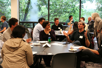 HCDE students meet with alumni during the 2012 Mentoring Event, held at the University of Washington on May 8, 2012.