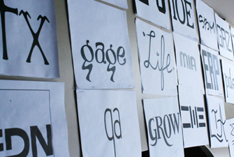 As part of their Visual Communication class, students in the Department of Human Centered Design & Engineering (HCDE) studied typography and designed characters in their own typeface.