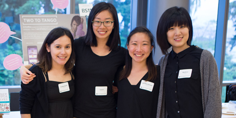 Left to right: HCDE undergraduate students Yuriana Garcia, Lisa Hu, Jennifer Kumura and Wanlin Li