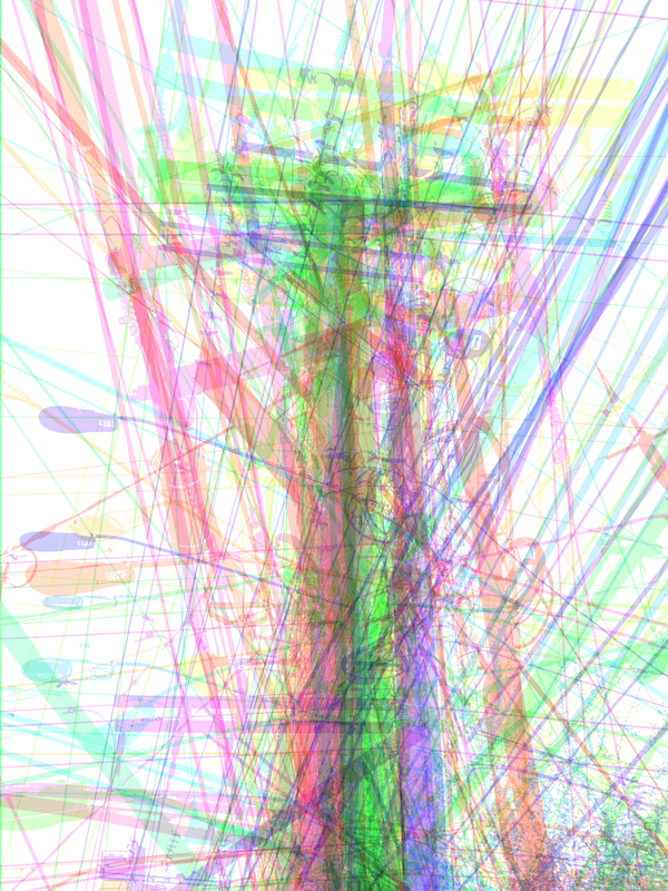 Image of transmission poles by Brock Craft