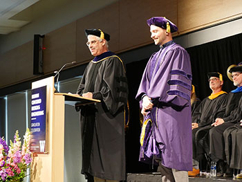 Andrew Berry and Mark Haselkorn on stage