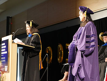 Nan-Chen Chen and Cecilia Aragon on stage