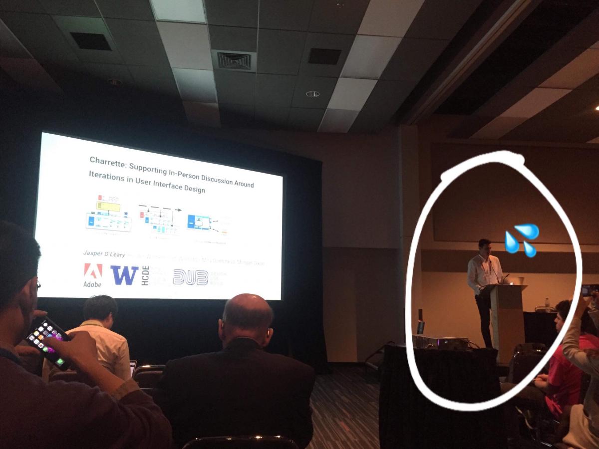 Jasper O'Leary presenting at CHI