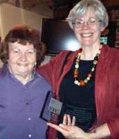 Professor Judy Ramey (right) with the Puget Sound chapter of the Society for Technical Communication (STC) Programs Manager, Kathy Henry.