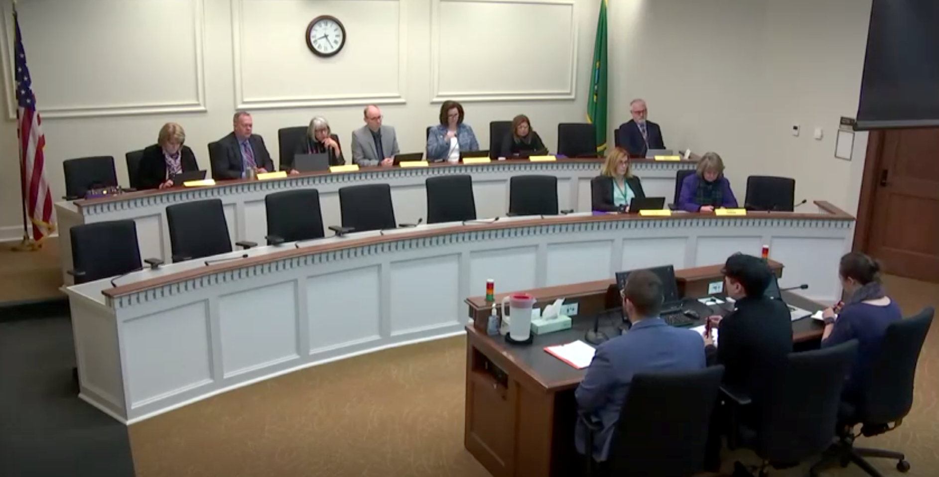 Keyes with panelists testifying to the Washington State House of Representatives