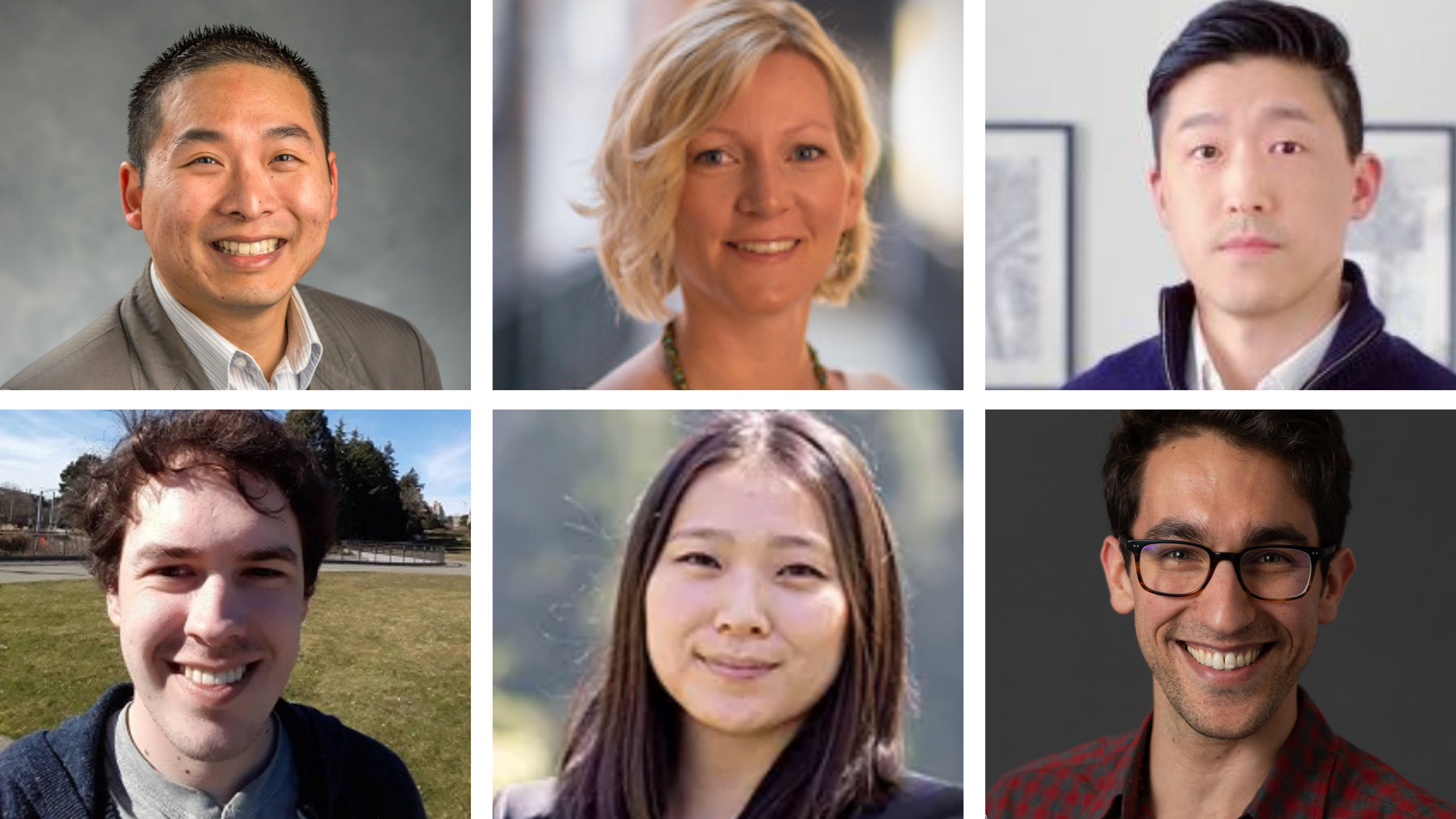 headshots of six researchers