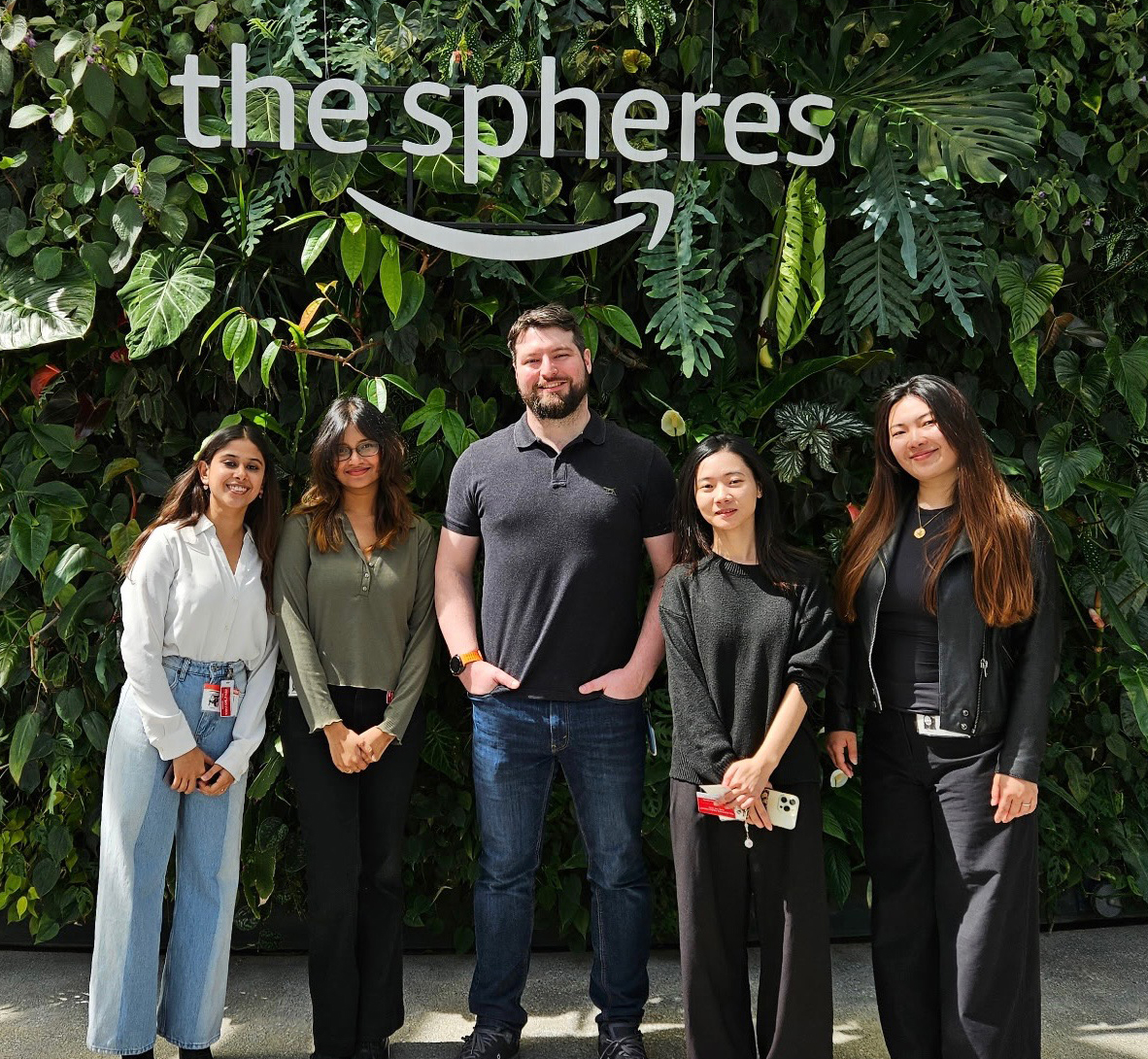 Team photo at Amazon offices