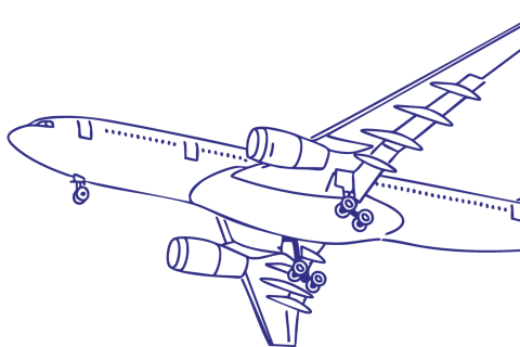 Illustration of an airplane