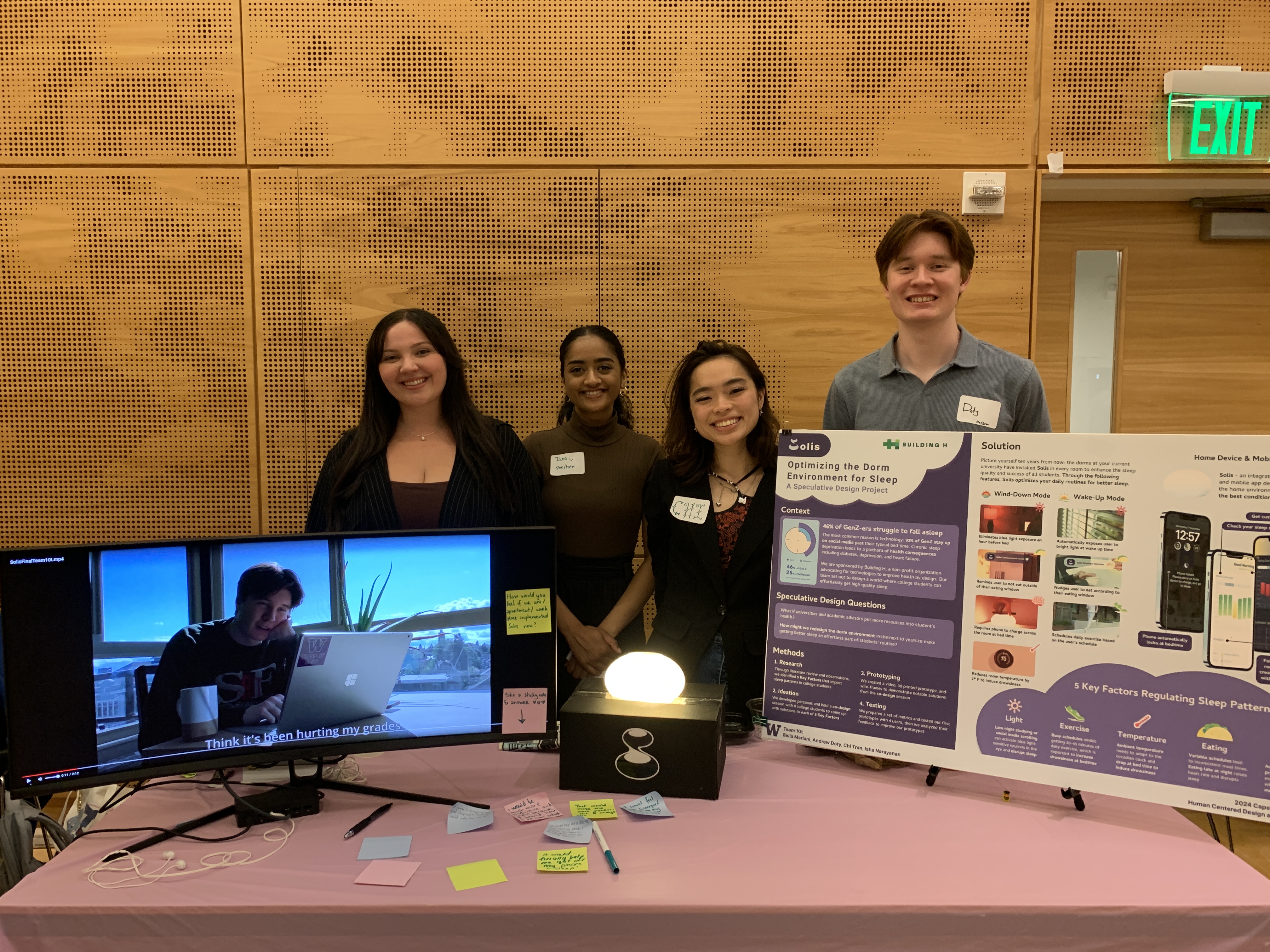 Student team at showcase