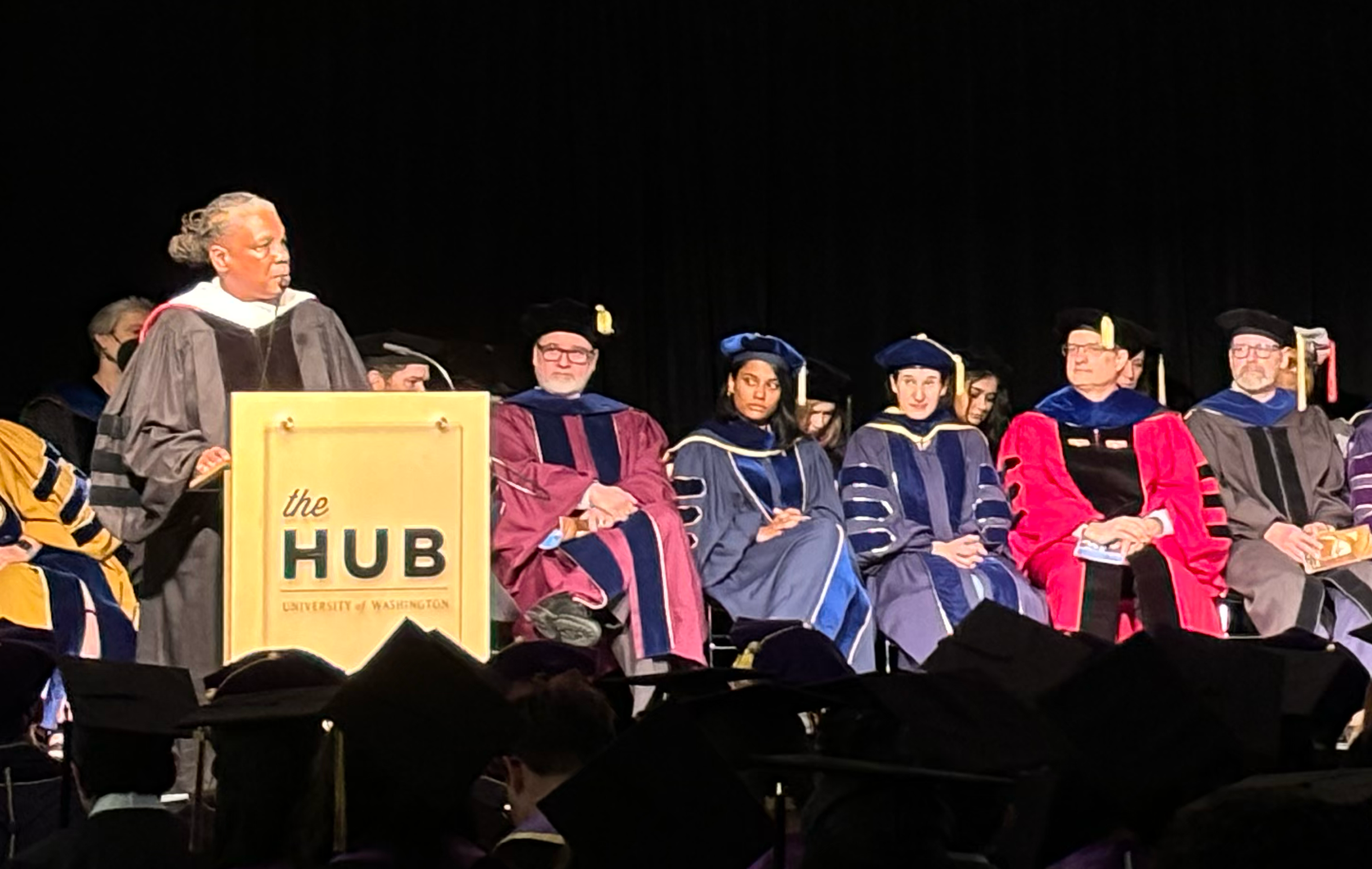Trish Millines Dziko delivering graduation address