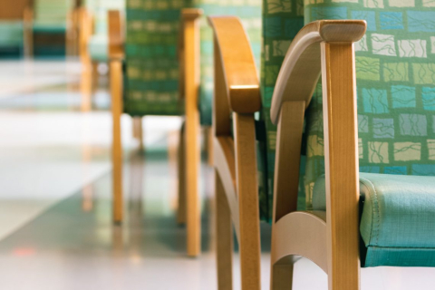 Chairs in a hospital waiting room