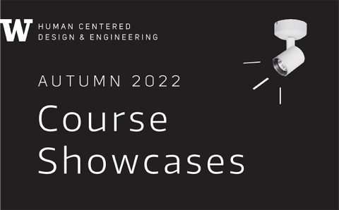 Autumn 2022 Course Showcases text with image of spotlight at top right